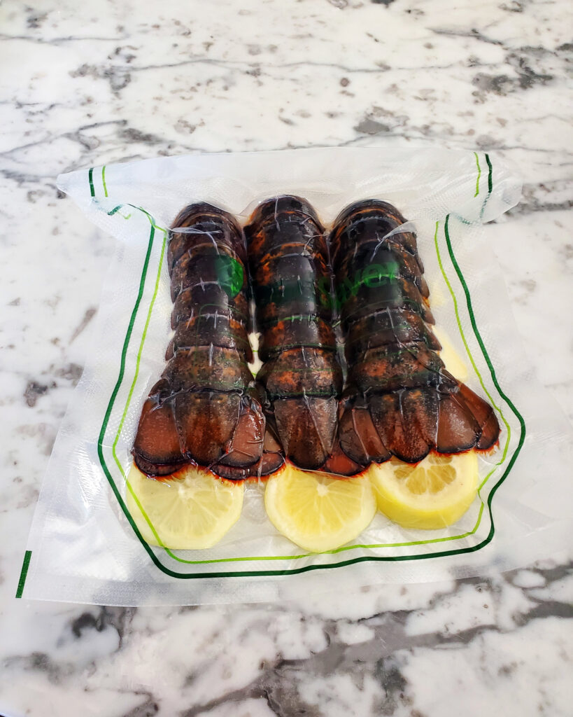 Lobster Tails in Sous Vide Bag