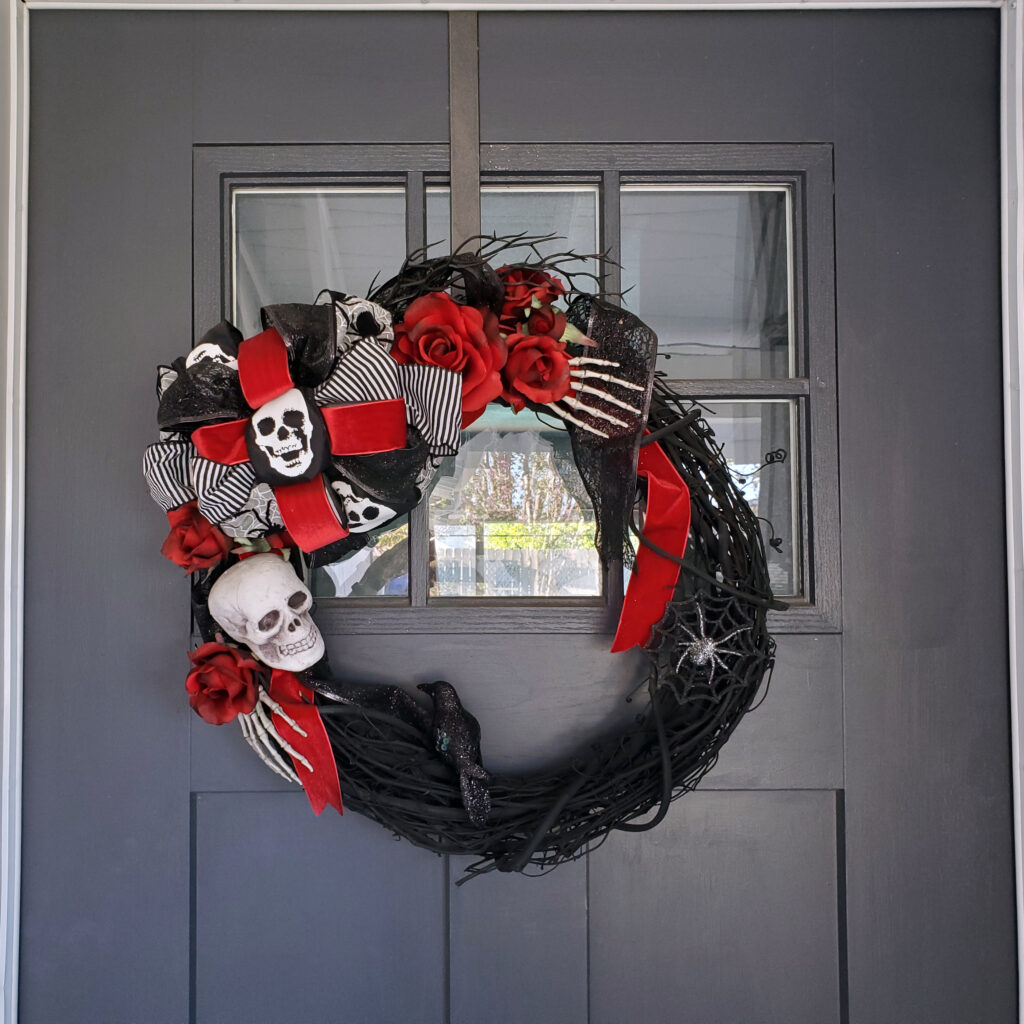 Halloween Wreath on Door
