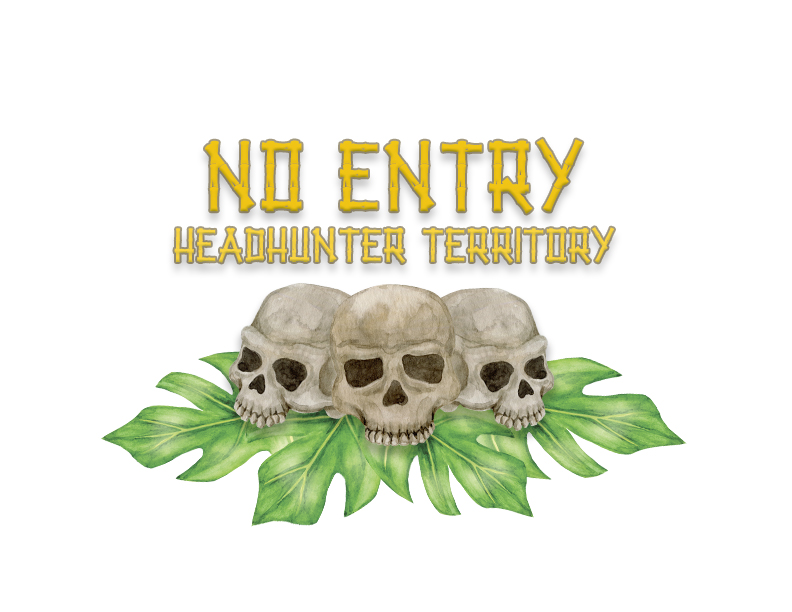 Tiki themed No Entry Sign