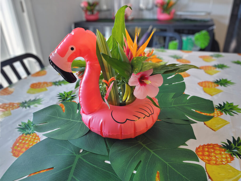 Flamingo Float Flower Centerpieces