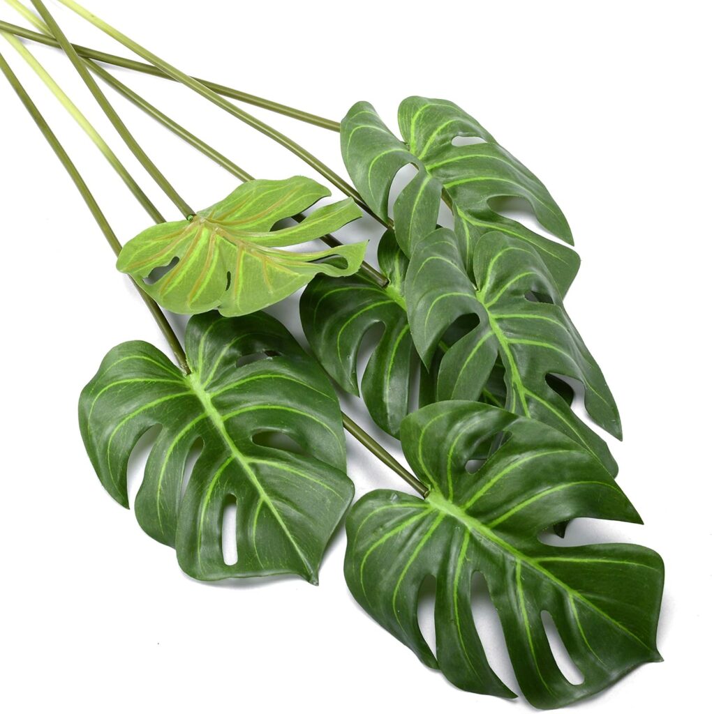 Fake Monstera Leaves
