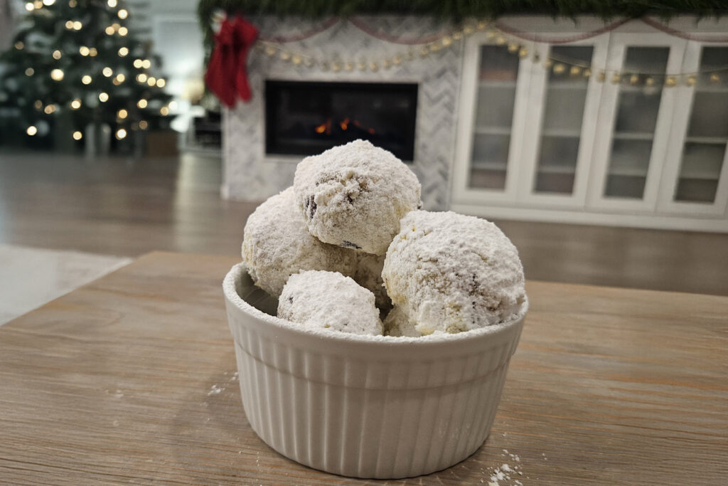 pecan snowball cookies wide
